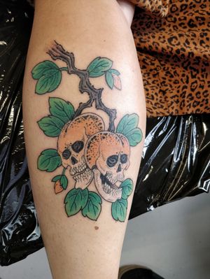 Peach skulls done while traveling Scotland. 