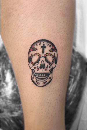Small Sugar Skull Tattoo