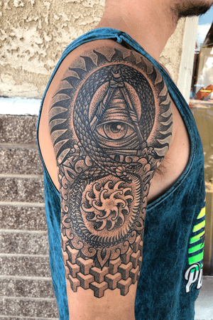 Some dot work. Upper arm for now but soon the whole arm will be covered. 