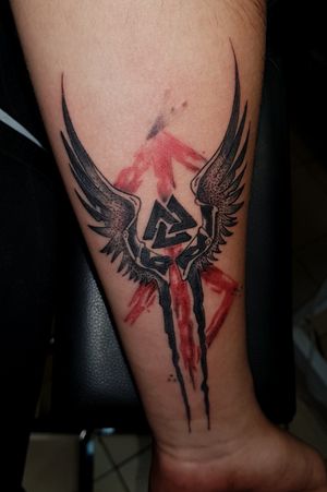 Viking symbol with wings My work