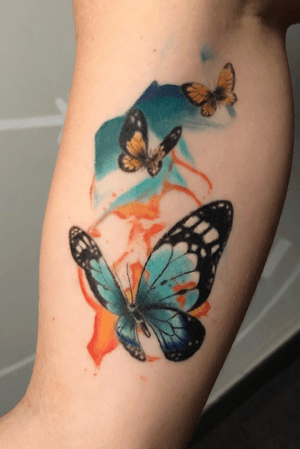 Healed butterflies #tattoo #ttt #butterflytattoo #butterfly #healed #healedtattoo #valencia #valenciatattoo #illustrativetattoo #illustration #watercolortattoo #watercolor #watercolortattoos #colortattoo #color 