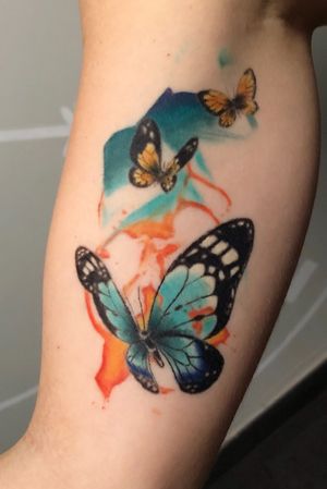 Healed butterflies #tattoo #ttt #butterflytattoo #butterfly #healed #healedtattoo #valencia #valenciatattoo #illustrativetattoo #illustration #watercolortattoo #watercolor #watercolortattoos #colortattoo #color 