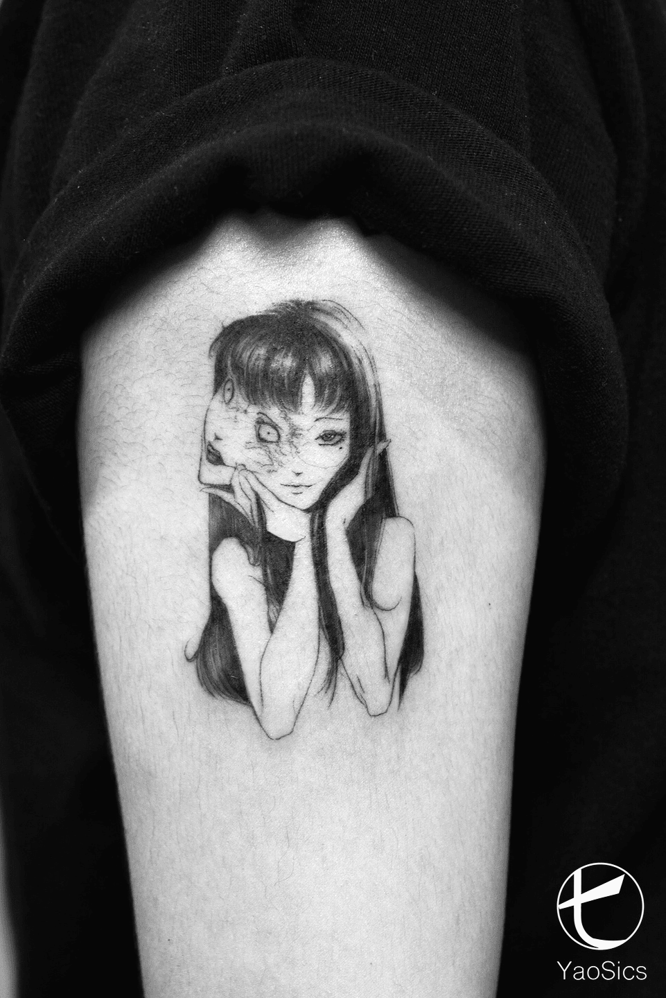 Olivier Rose  Tomie from the manga junji ito  Thankyou Riza for  trusting me with this one This was so much fun to tattoo  if you have  any commission ideas