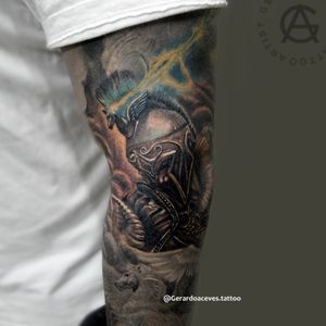 Warriors tattoo Tatuaje realizado por Gerardo Aceves FOLLOW 👉🏼 @gerardoacevestattoo #warriortattoo #blackandgray #blackandgreytattoo 