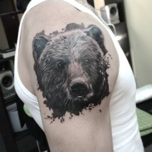 "Bear" for Sergey (December '17)▪#тату #медведь #trigram #tattoo #bear #inkedsense #tattooist #кольщик 
