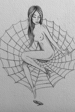 Girl caught in a web