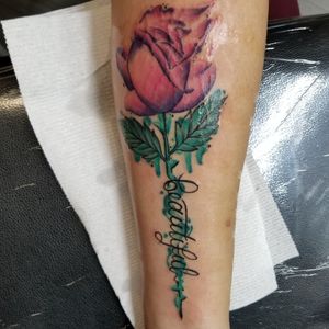 Beautiful watercolor rose I freehanded