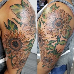 Sunflower half sleeve