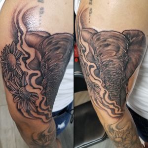 Elephant and floral piece