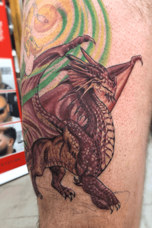 Tattoo uploaded by Iron Key Studio •  #dragon # dragontattoo #fantacy #cartoon • Tattoodo