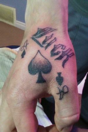 Free hand ace of spades and "luck"