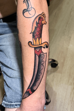 Neo traditional dagger for my cool ass client Dustin