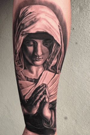 Inner forearm Virgen Mary.