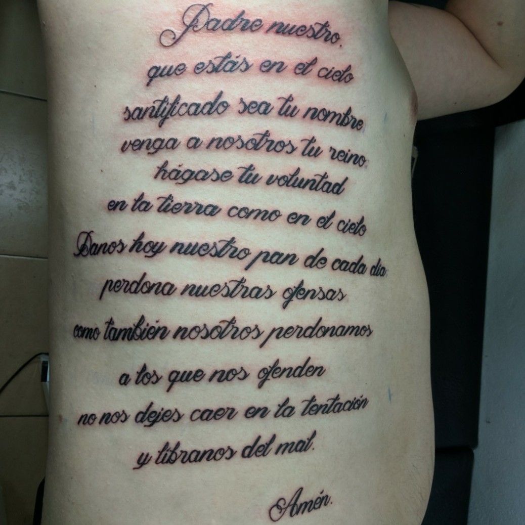 Tattoo uploaded by Oscarillo Serh • Padre nuestro en arameo y runas de  arcángeles dentro de una triqueta • Tattoodo