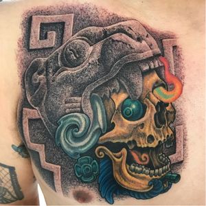 Aztec tattoo by Scrappyuno #Scrappyuno #Aztectattoo #Aztectattoos #Aztec #Mexican #Mesoamerica #PreColombian #ancientculture
