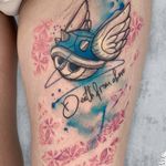 Are you a fan of watercolor tattoos? Follow my account if you are looking for unique and original tattoos ❌@hossam.tattoos❌ Blue winged shell from super-mario. Thank you very much Sin for your trust ❤️❤️ #supermariotattoo #watercolortattoo #hossam_hysteria #tattooamsterdam #amsterdamtattoo #graphictattoo #blueshelltattoo #blueshell #nintendo #nintandotattoo #mariokart
