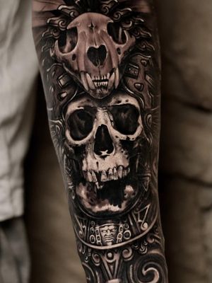 Aztec tattoo by Ossian Staraj #OssianStaraj #Aztectattoo #Aztectattoos #Aztec #Mexican #Mesoamerica #PreColombian #ancientculture