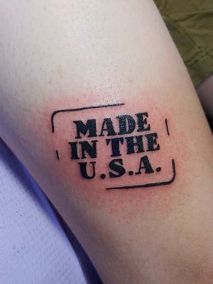 Made is the USA 😁 Did this one on the leg