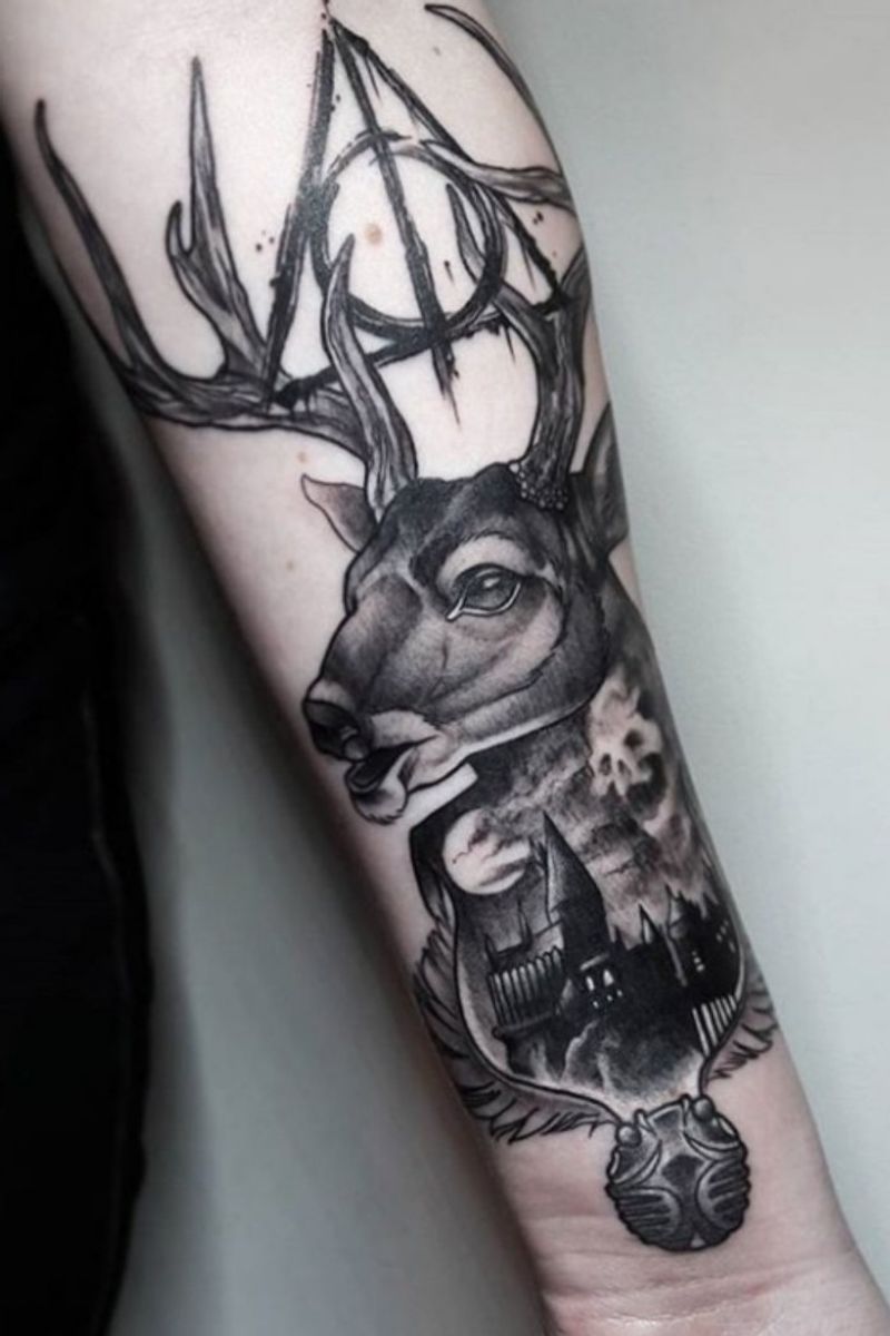 stag patronus tattoo