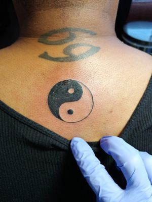 Simple ying and yang tattoo.