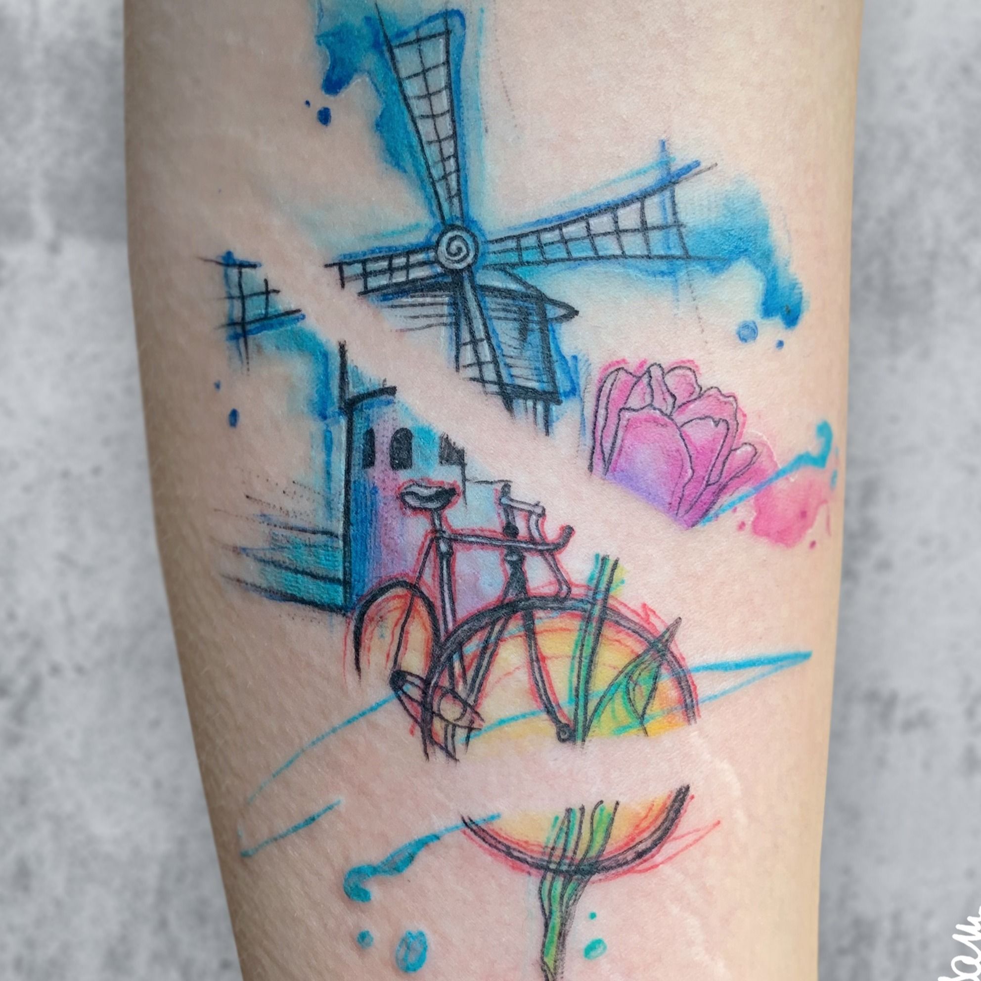 Last for Life tattoo Ibiza  Dutch windmill done by jonnyshand     tattoo tattoos jonnyshand lastforlifetattoo ibz ibiza ibizatattoo  windmill oldschool  Facebook