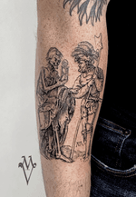 Albrecht Durer tattoo, gravure, death tattoo
