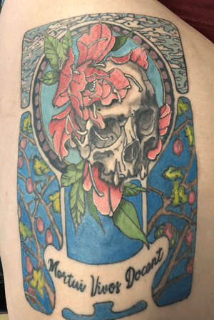 The dead teach the living.                                            #art #artist #syndicatetattoo #tattoo #tattooartist #okc #fyt #chyenne #atx #eternalink #traditionaltattoo #realism #blackclaw #mustang #neotraditonal #truetubes #tatsoul #fusionink #tattoooftheday #tattoosnob #artwork #artistoninstagram #artoftheday #artofvisuals #eternalink #skull #flower 
