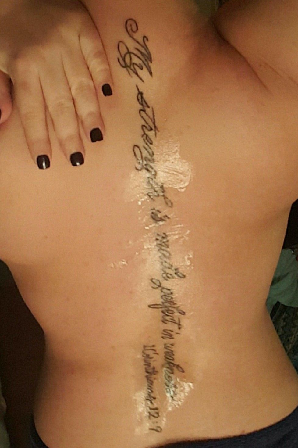 Tattoo Uploaded By Aleena Ali My Strength Is Made Perfect In Weakness Corinthians 12 9 Tattoodo