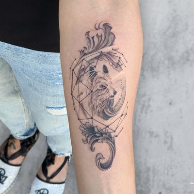 Your pet is a mirror of you ❤️🐶 Thank you Patrycja for your trust ❤️🙏🏽 #amsterdamtattoo #tattooamsterdam #graphictattoo #inkedmag #inkedgirls #dogtattoo #dogportait #pettattoos