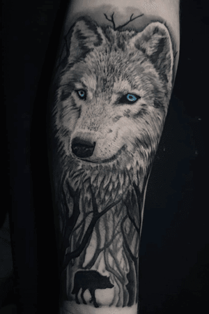 Wolf by @hobotattoo