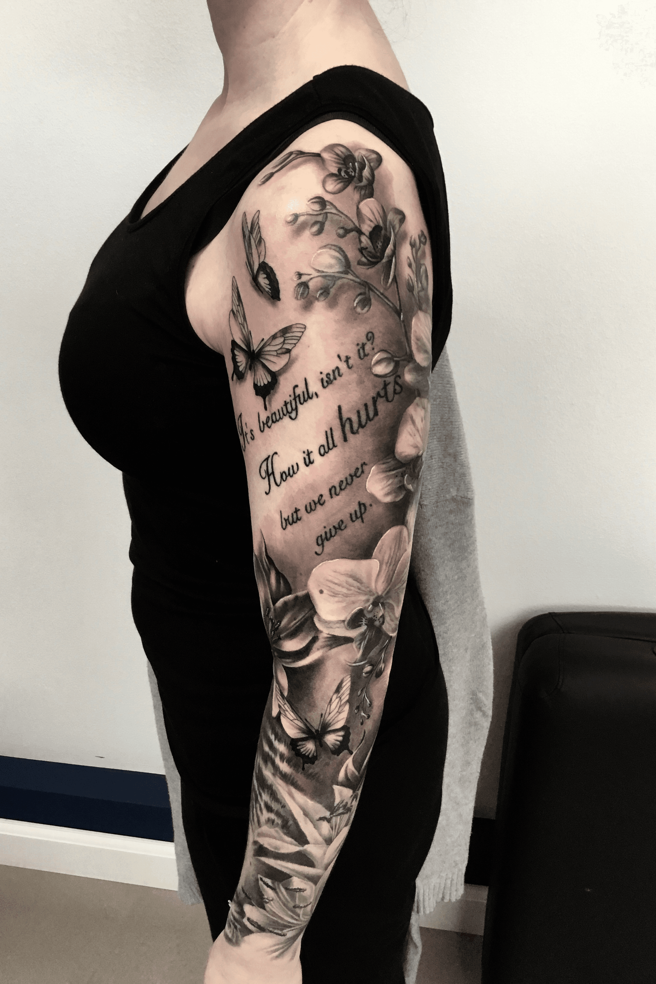 Rose touch up with Serenity prayer  Touch up of an old rose an added the  serenity prayer hmu to book an appointment  By Tatted Up Ink Headz   Facebook
