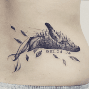Humpback whale tattoo - Tattoo Chiang Mai           #blackworktattoo #whale #forest #blxckink #tattooist #ChiangMai #tattooart #Tattoodo #tattoochiangmai #tattoostudiochiangmai 