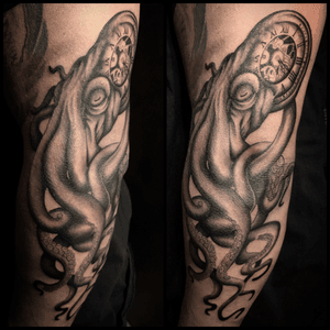 Octopus tattoo on my homie Gabriel in Colorado