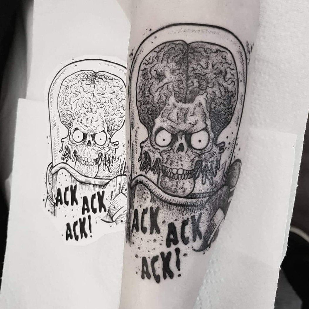 Sailor jerry Mars attacks  Tattoo Style  Sticker  TeePublic