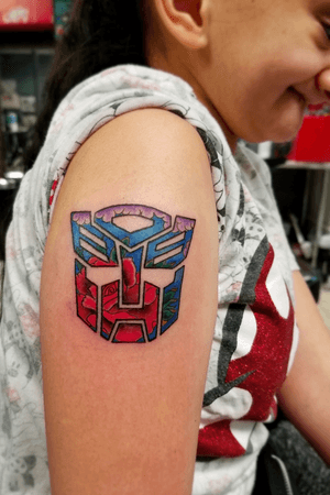 Transformers tattoo for my daughter Stef