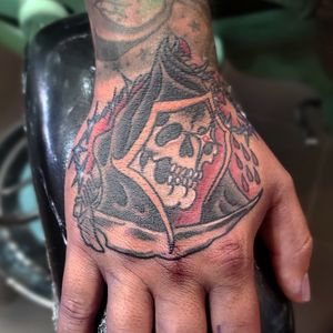 reaper hand tattoo...