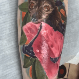 This one was SO fun!!my vegan costumer wanted a bat fruit i think the concept was perfect for her ,i still have another sitting on her,but i really love this piece