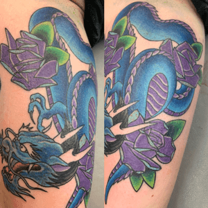 #7 #dragons #roses #color 