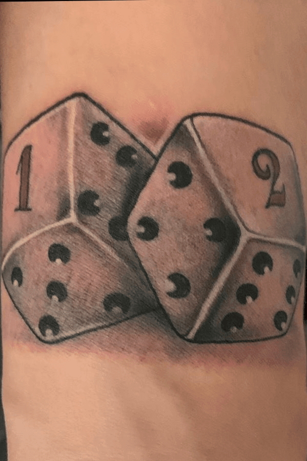Tattoo uploaded by Mac  Dice gambler risktaker favorite number 12   Tattoodo