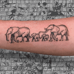 Elephant family tattoo 