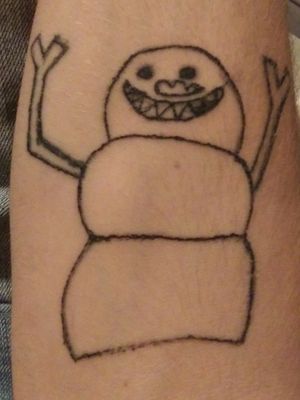 Part 2 of my snowman little touch up but i am now full blown doing all my tattoos