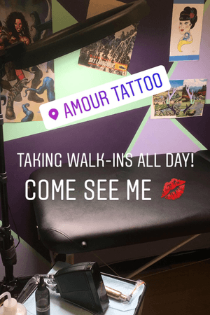Walk-ins welcome! Kristen @ Amour Tattoo text 703-509-2959 for inquiries. 