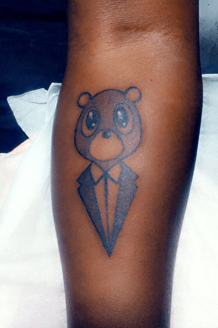 Dropout Bear Tattoo I did on 22222 Hope you guys like it  rKanye