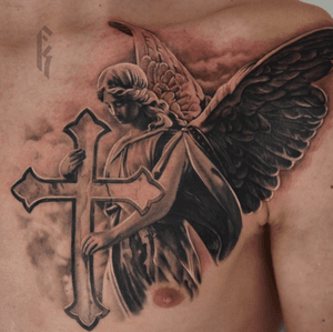 #crippaz1 #förortskonst #angel #ink #tattoo #blackngrey #religioustattoo 