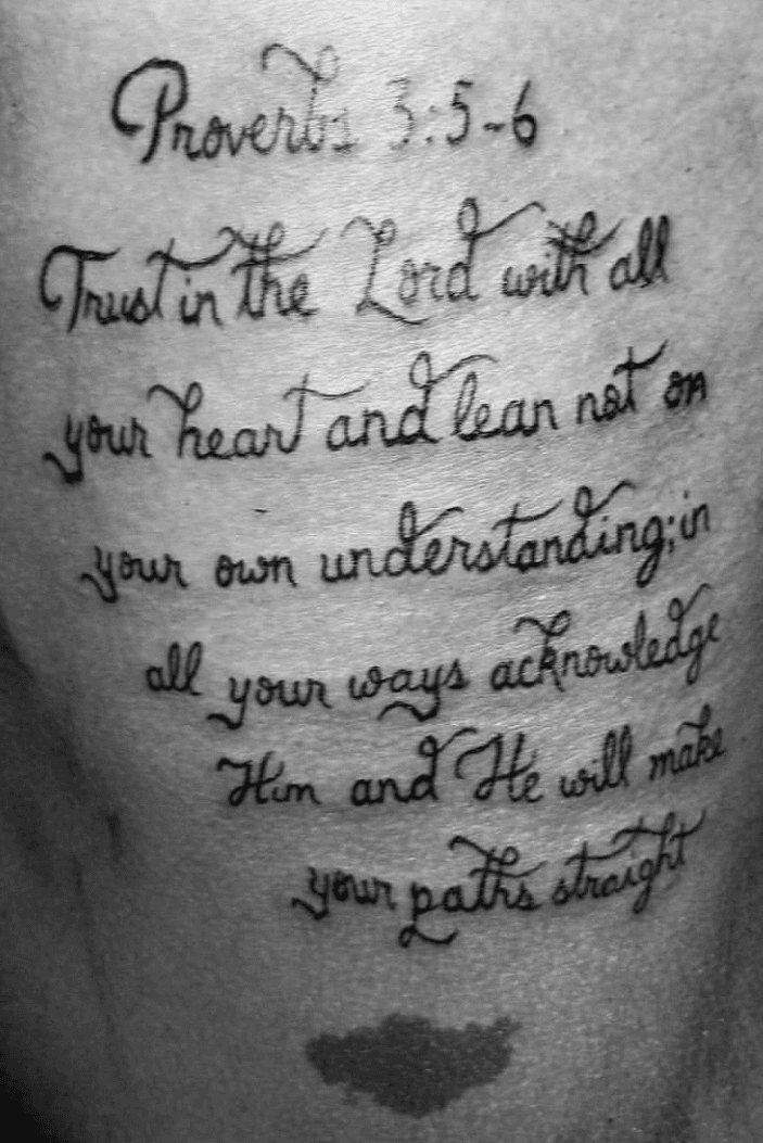 Proverbs 3 56 added to an existing  Neck Deep Tattoo  Facebook