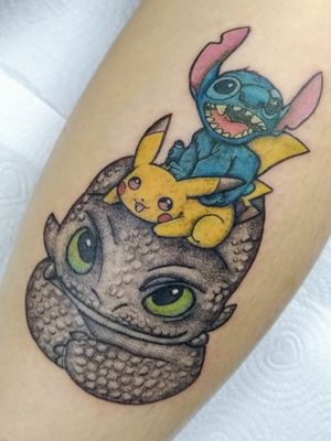 #stitch #Pikachu #toothless 😊💕