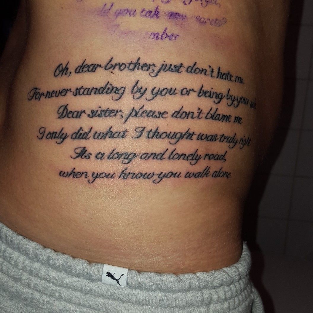 Tattoo uploaded by steffy karlsson • My tattoo, lyrics from five finger death punch • Tattoodo