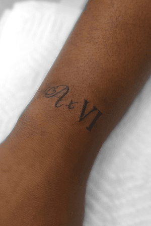 Small letters on wrist