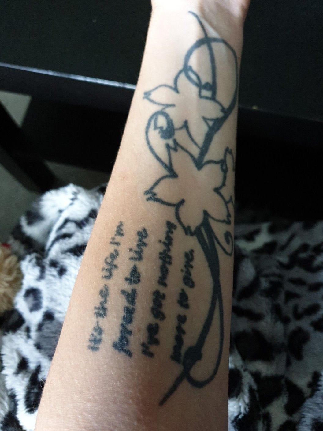 Tattoo uploaded by steffy karlsson • My tattoo. Lyrics from five finger death punch • Tattoodo