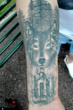 #arm #wolf #blueeys #forest #lithuaniansymbol